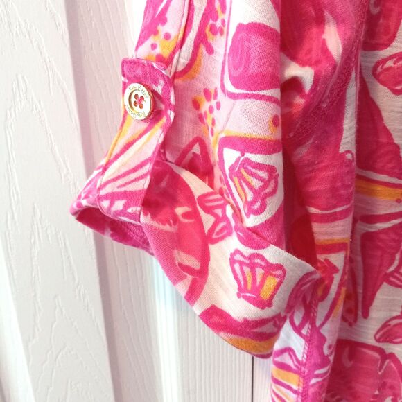 Lilly Pulitzer Size LARGE Camie Tunic Dress Sailor's Valentine - Picture 3 of 5